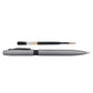 Bolton Flat Clicker Silver Pen With Pen Refill In Acrylic Gift Box