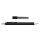 Bolton Flat Clicker Black Clutch Pencil With Lead Refill In Acrylic Gift Box