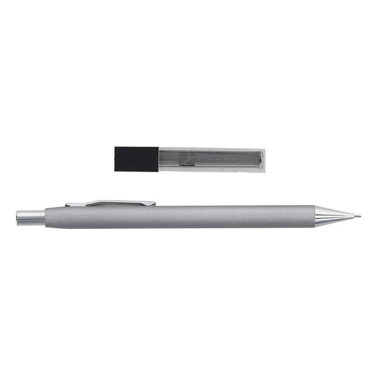 Bolton Flat Clicker Silver Clutch Pencil With Lead Refill In Acrylic Gift Box
