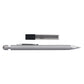 Bolton Round Clicker Silver Clutch Pencil With Lead Refill In Acrylic Gift Box