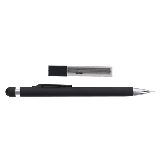 Bolton Round Clicker Black Clutch Pencil With Lead Refill In Acrylic Gift Box