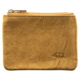Genuine African Leather Tan Small Coin Purse