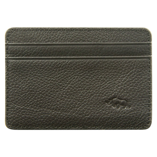 Genuine African Leather Darkest Brown Card And ID Holder
