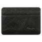 Genuine African Leather Gloss Black Card And ID Holder