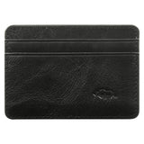 Genuine African Leather Gloss Black Card And ID Holder
