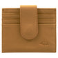 Genuine African Leather Tan Wallet With Clip Closure