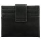 Genuine African Leather Black Wallet With Clip Closure
