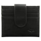 Genuine African Leather Black Wallet With Clip Closure