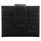 Genuine African Leather Black Wallet With Clip Closure