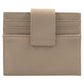 Genuine African Leather Beige Wallet With Clip Closure