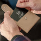 Genuine African Leather Beige Wallet With Clip Closure