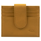 Genuine African Leather Yellow Wallet With Clip Closure