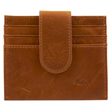Genuine African Leather Light Brown Wallet With Clip Closure