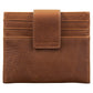 Genuine African Leather Brown Wallet With Clip Closure