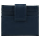 Genuine African Leather Blue Wallet With Clip Closure