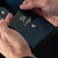 Genuine African Leather Blue Wallet With Clip Closure