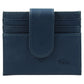 Genuine African Leather Blue Wallet With Clip Closure