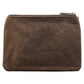 Genuine African Leather Medium Dark Brown Coin Purse