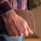 Genuine African Leather Medium Brown Coin Purse