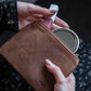 Genuine African Leather Medium Brown Coin Purse