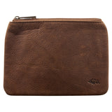 Genuine African Leather Medium Brown Coin Purse
