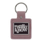 Be Still and Know Metal and Faux Leather Key Ring