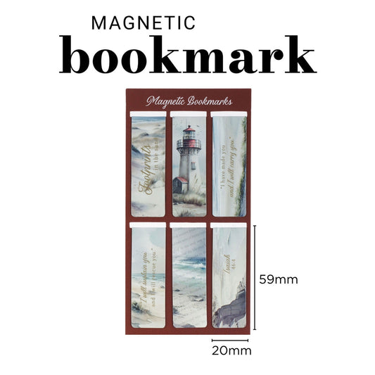Footprints Six-Piece Magnetic Bookmark Set
