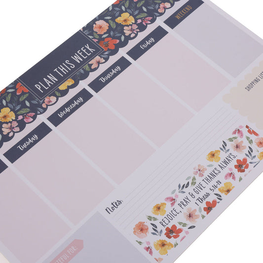 A3 Weekly Desk Planner - Rejoice, Pray and Give Thanks Always