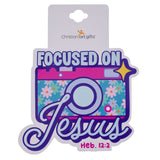 Focused on Jesus Sticker