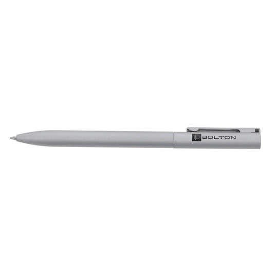 Bolton Grey Twist-Action Gel Pen with Blue Ink