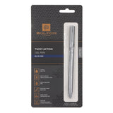 Bolton Grey Twist-Action Gel Pen with Blue Ink