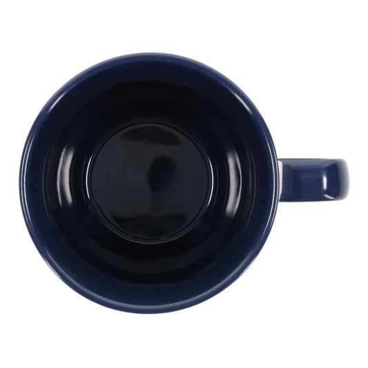 Be Still and Know Ceramic Mug with Navy Blue Interior