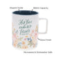His Love Endures Forever Ceramic Mug with Teal Interior