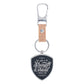 The Lord Is My Strength and Shield Metal and Faux Leather Key Ring with Carabiner Hook