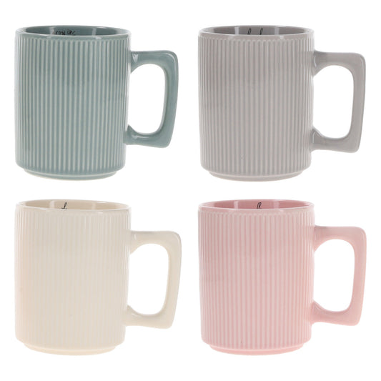 Love, Faith, Grace, Peace Four-Piece Ceramic Mug Set