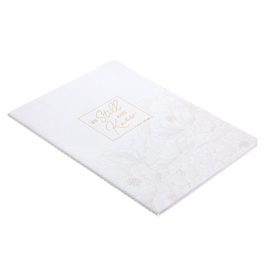 Be Still and Know White Notebook