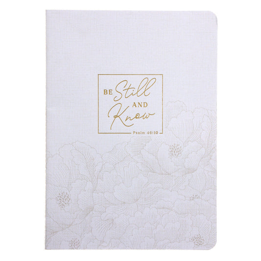 Be Still and Know White Notebook