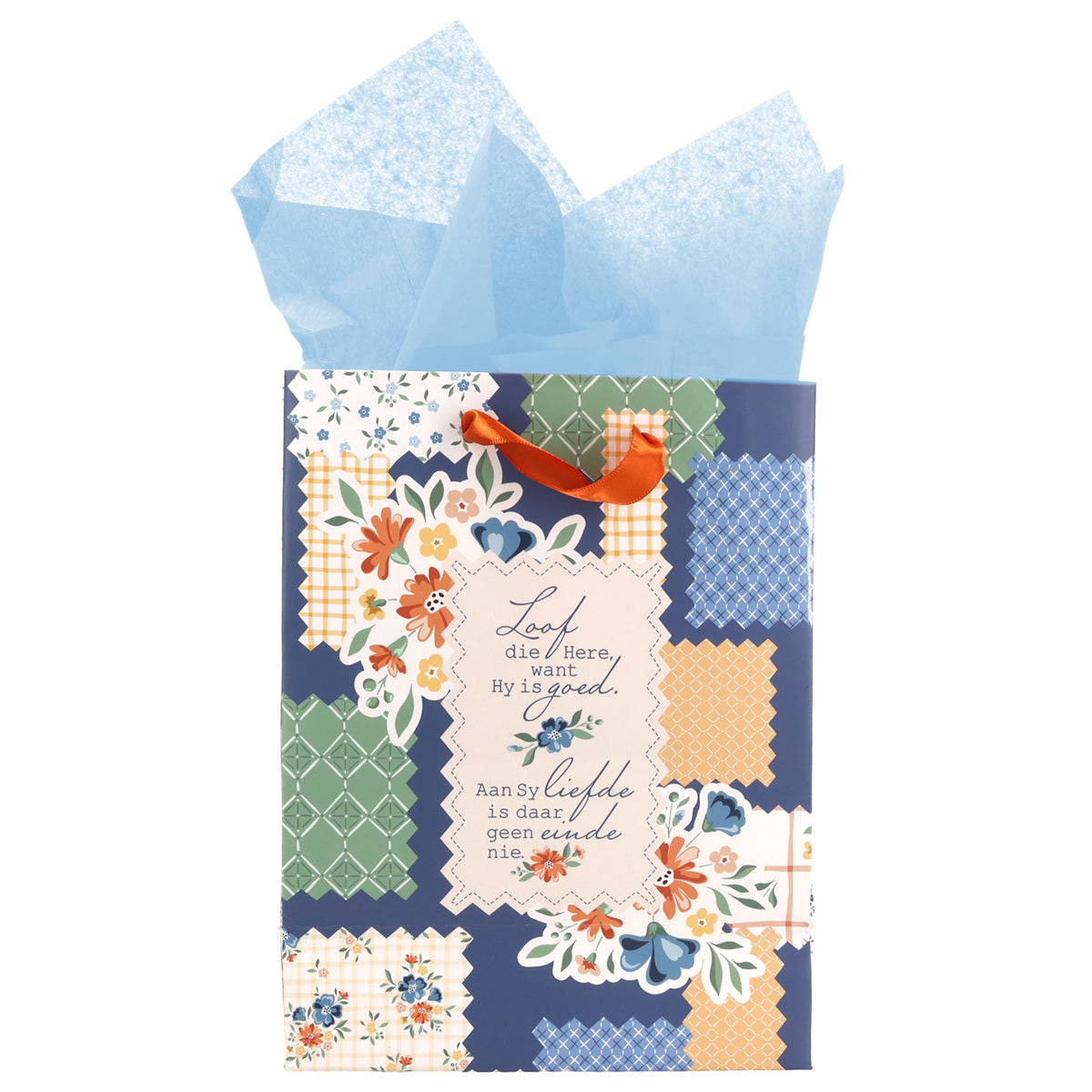Loof die Here Want Hy Is Goed Afrikaans Medium Gift Bag with Gift Tag
