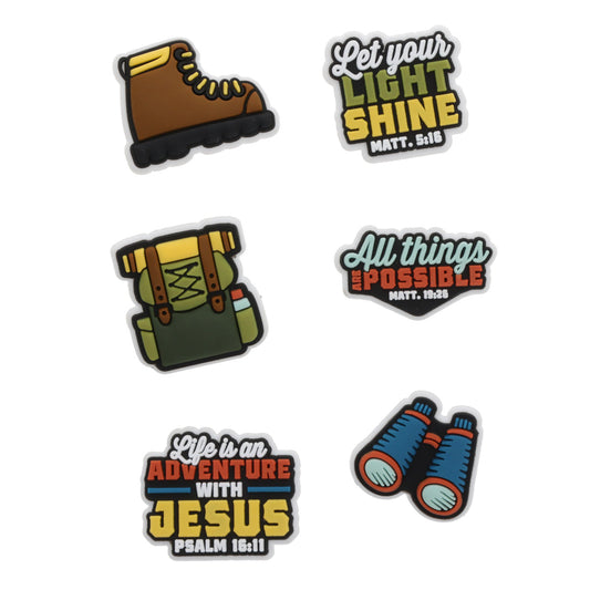Adventure with Jesus Six-Piece Shoe Charm Set