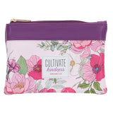 Cultivate Kindness Faux Leather Zipper Pouch