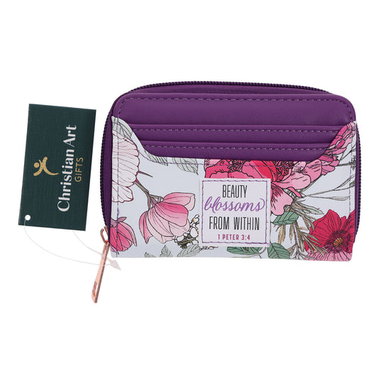 Beauty Blossom from Within Faux Leather Woman's Wallet