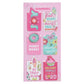 Joyful Girl Six-Piece Magnetic Bookmark Set