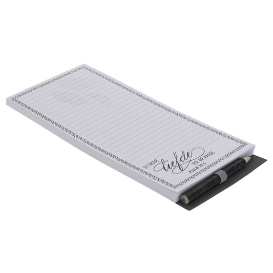 Sy Troue Liefde Vul die Aarde Afrikaans Magnetic Notepad with Pencil