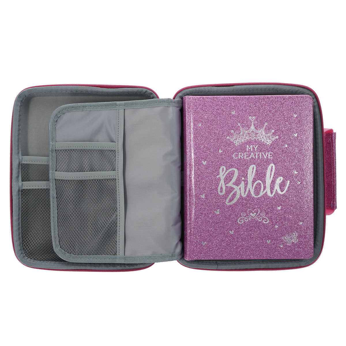 I Am God's Princess Daughter of the King of Kings Purple Glitter Bible Cover