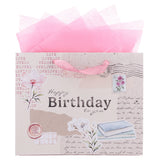 Happy Birthday to You Large Landscape Gift Bag with Card