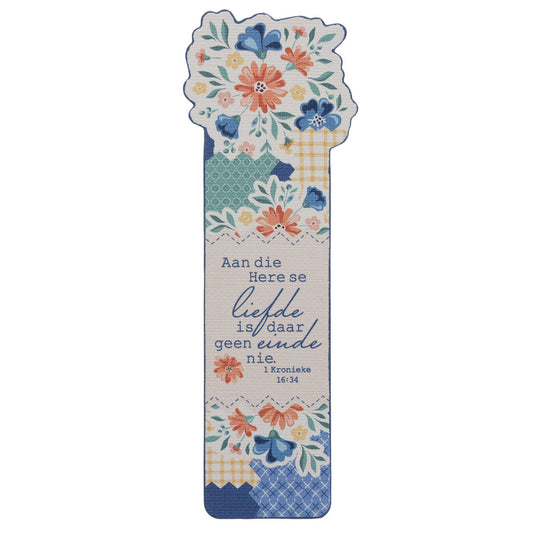 Aan die Here Se Liefde Is Daar Geen Einde Nie Afrikaans Faux Leather Bookmark