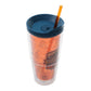 Life Is an Adventure with Jesus Plastic Travel Tumbler with Lid and Straw