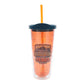 Life Is an Adventure with Jesus Plastic Travel Tumbler with Lid and Straw