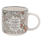 May the God of Hope Fill You with All Joy and Peace Floral Ceramic Mug