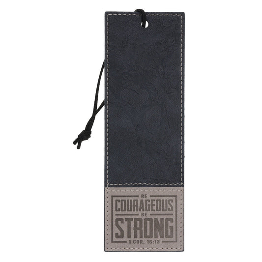 Be Courageous, Be Strong Faux Leather Bookmark